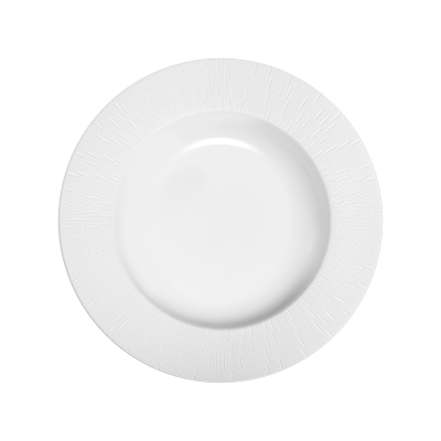 Assiette Creuse à Aile Infini Blanc en porcelaine