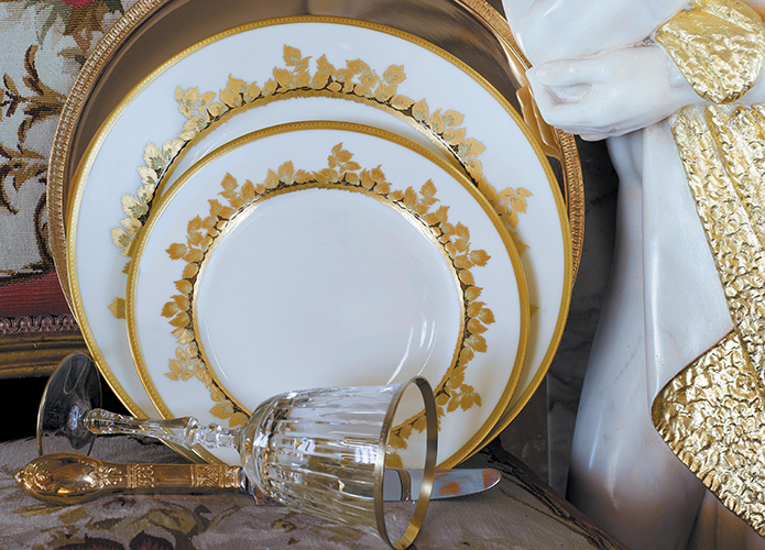 Collection Feuille d'Or Haviland - Manufacture française de porcelaine