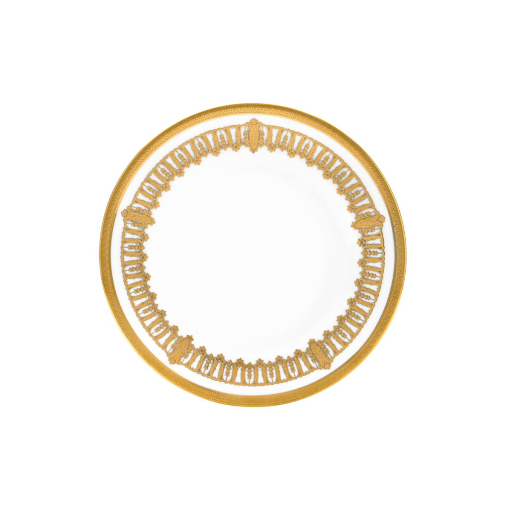 Assiette à Gâteau Vintage Aynsley – William Whiteley London – Porcelaine Blanche Et Or