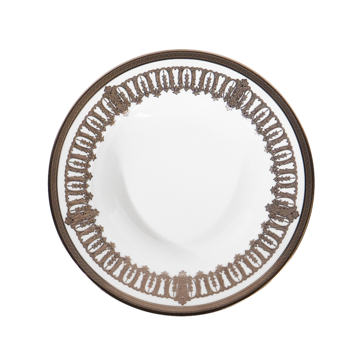 Coffret de 2 Assiettes Creuses à Aile Impérator blanc