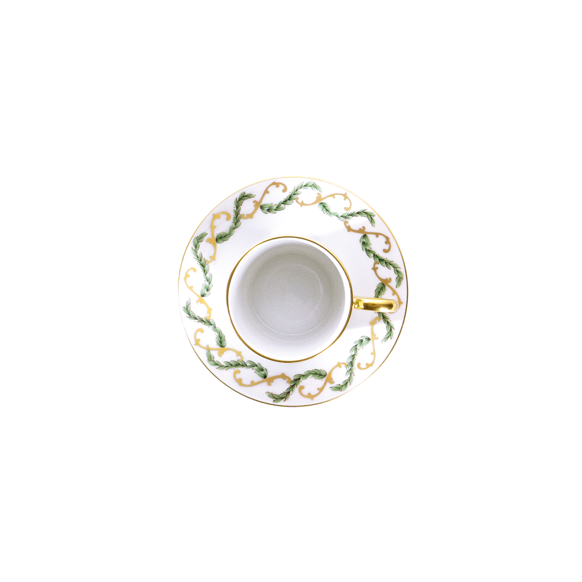 Tasse et sous-tasse en porcelaine de Limoges