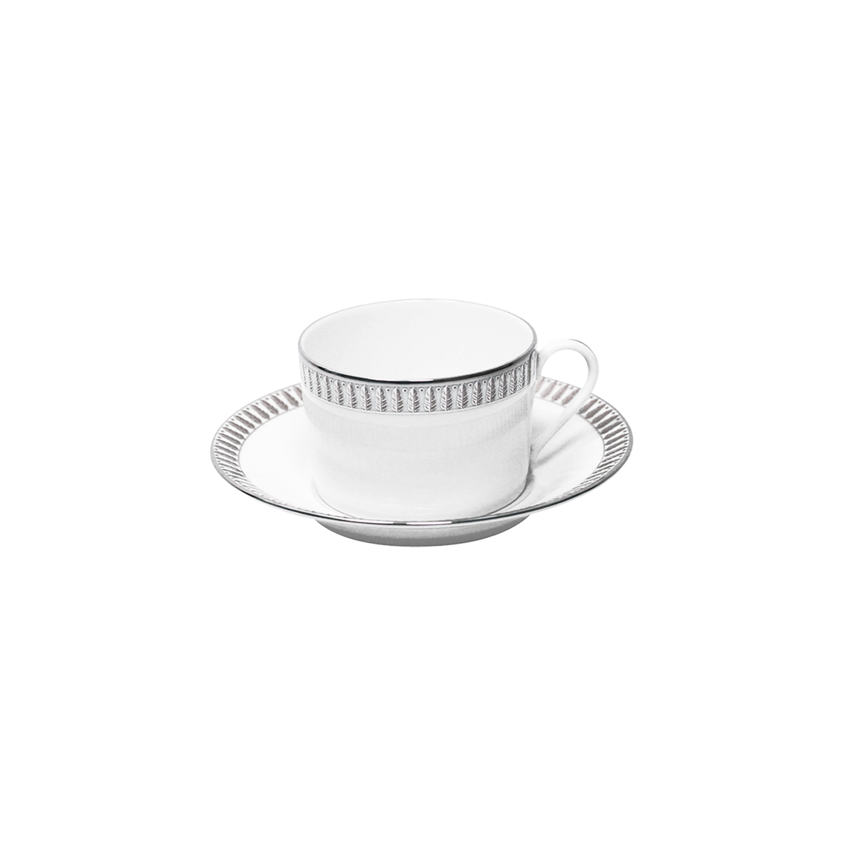 Coffret De 2 Tasses à Café Et Soucoupes – Manufacture De Monaco – Doré (Neuf)